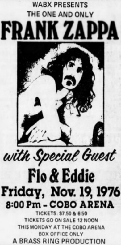 19/11/1976Cobo Hall, Detroit, MI